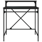 Schreibtisch Schwarz 80x50x90 cm Holzwerkstoff und Eisen