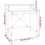 Schreibtisch Schwarz 80x50x90 cm Holzwerkstoff und Eisen
