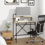 Schreibtisch Sonoma-Eiche 80x50x90 cm Holzwerkstoff und Eisen