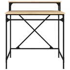 Schreibtisch Sonoma-Eiche 80x50x90 cm Holzwerkstoff und Eisen