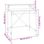 Schreibtisch Sonoma-Eiche 80x50x90 cm Holzwerkstoff und Eisen