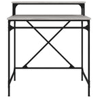 Schreibtisch Grau Sonoma 80x50x90 cm Holzwerkstoff und Eisen