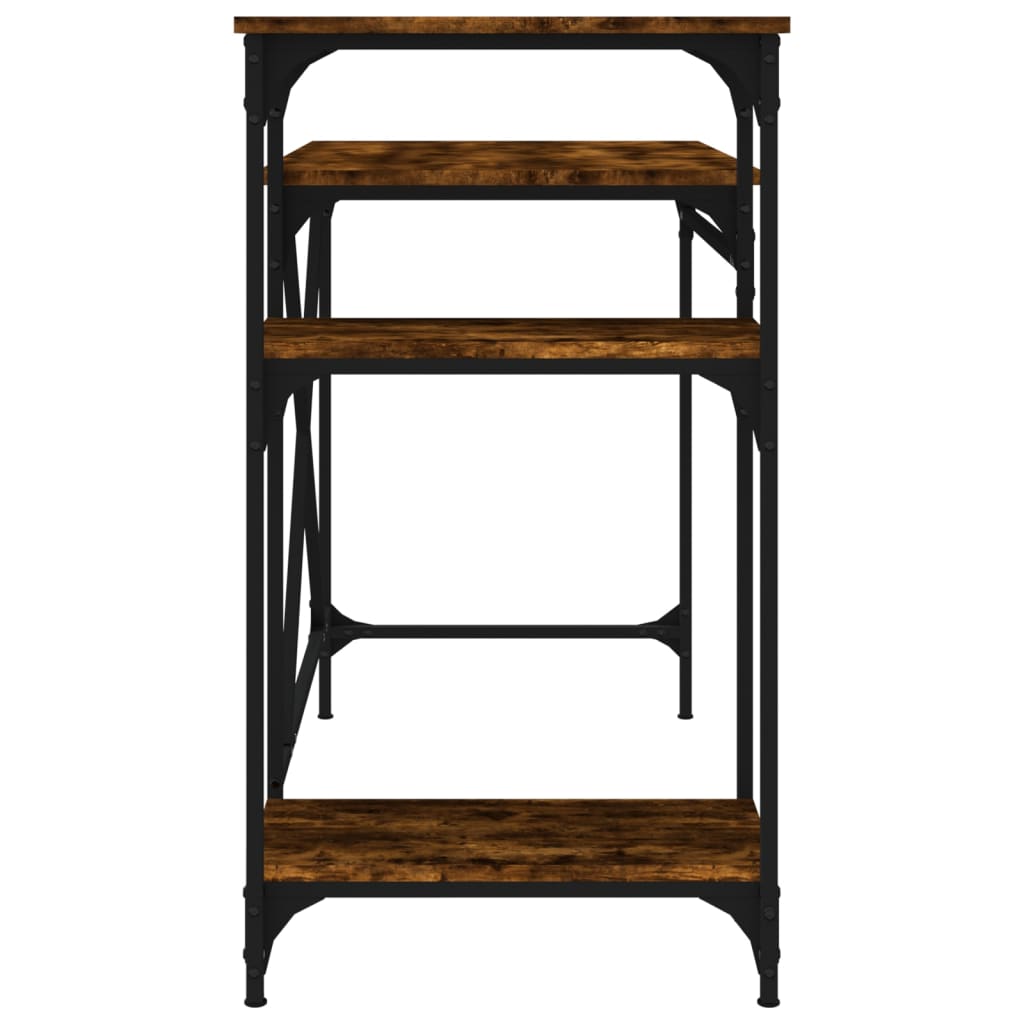 Schreibtisch mit Regal Räuchereiche 105x50x90 cm Holzwerkstoff