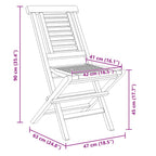 Gartenstühle 8 Stk. Klappbar 47x63x90 cm Massivholz Teak
