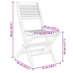 Gartenstühle 4 Stk. Klappbar 47x62x90 cm Massivholz Teak