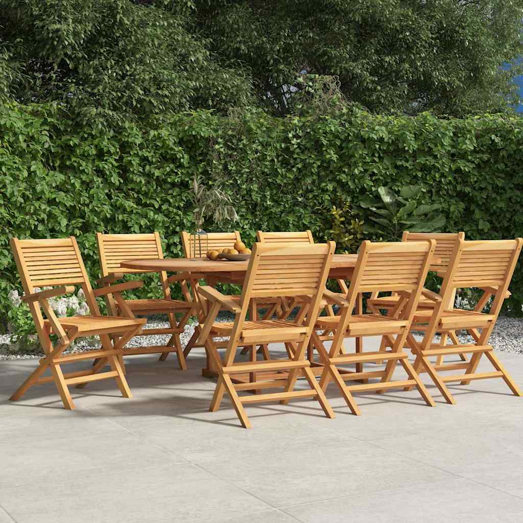 Gartenstühle 8 Stk. Klappbar 55x62x90 cm Massivholz Teak
