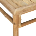 5-tlg. Garten-Lounge-Set mit Hellgrauen Kissen Bambus
