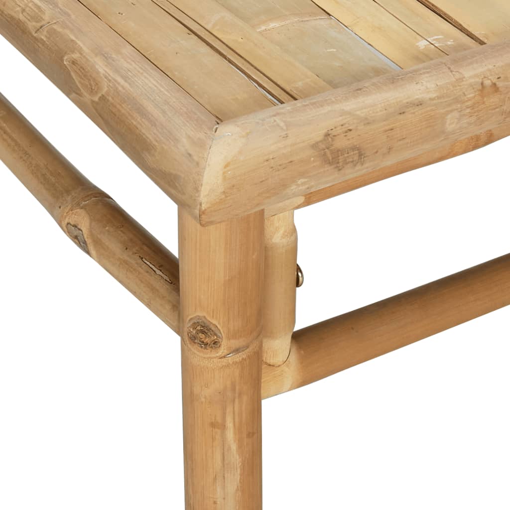 5-tlg. Garten-Lounge-Set mit Hellgrauen Kissen Bambus