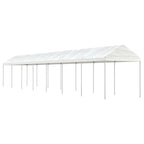 Pavillon mit Dach Weiß 15,61x2,28x2,69 m Polyethylen