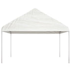 Pavillon mit Dach Weiß 4,46x4,08x3,22 m Polyethylen