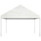 Pavillon mit Dach Weiß 17,84x4,08x3,22 m Polyethylen