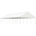 Pavillon mit Dach Weiß 15,61x5,88x3,75 m Polyethylen