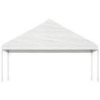 Pavillon mit Dach Weiß 15,61x5,88x3,75 m Polyethylen