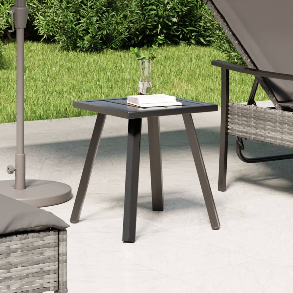 Gartentisch Anthrazit 34x34x38 cm Stahl