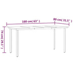 7-tlg. Garten-Essgruppe Schwarz Poly Rattan