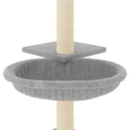 Kratzbaum mit Sisal-Kratzsäulen Hellgrau 72 cm