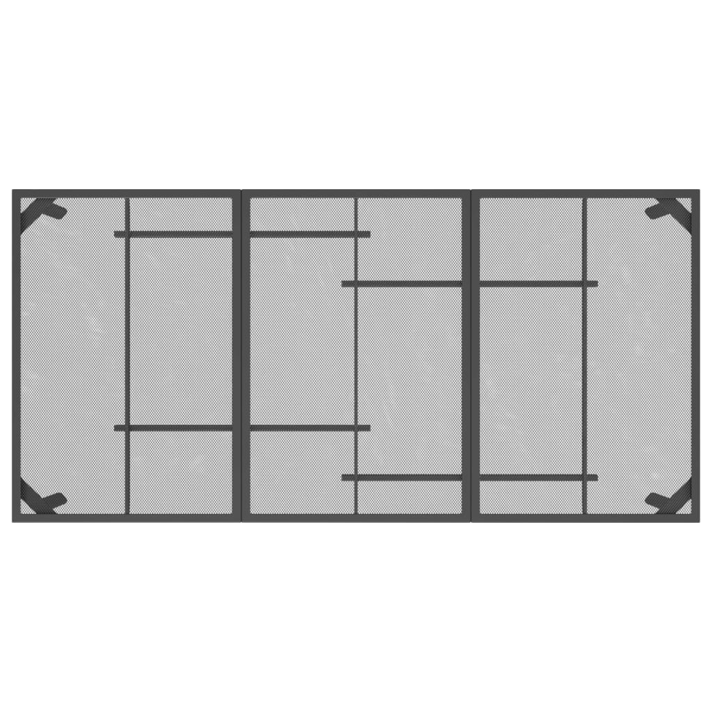 Gartentisch Anthrazit 165x80x72 cm Stahlgitter