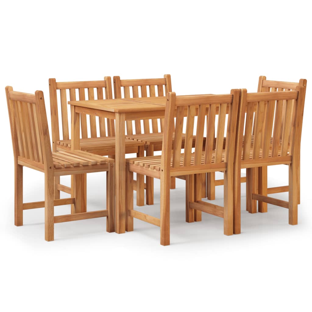 7-tlg. Garten-Essgruppe Massivholz Teak
