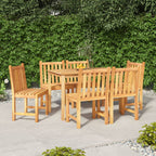 7-tlg. Garten-Essgruppe Massivholz Teak