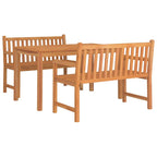 3-tlg. Garten-Essgruppe Massivholz Teak