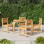 5-tlg. Garten-Essgruppe Massivholz Teak