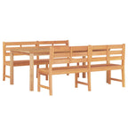 3-tlg. Garten-Essgruppe Massivholz Teak