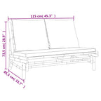 5-tlg. Garten-Lounge-Set mit Dunkelgrauen Kissen Bambus