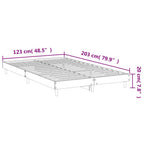 Bettgestell Schwarz 120x200 cm Holzwerkstoff