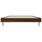 Bettgestell ohne Matratze Braun Eiche 90x200 cm Holzwerkstoff
