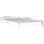 Bettgestell Grau Sonoma 90x190 cm Holzwerkstoff