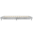 Bettgestell Betongrau 135x190 cm Holzwerkstoff