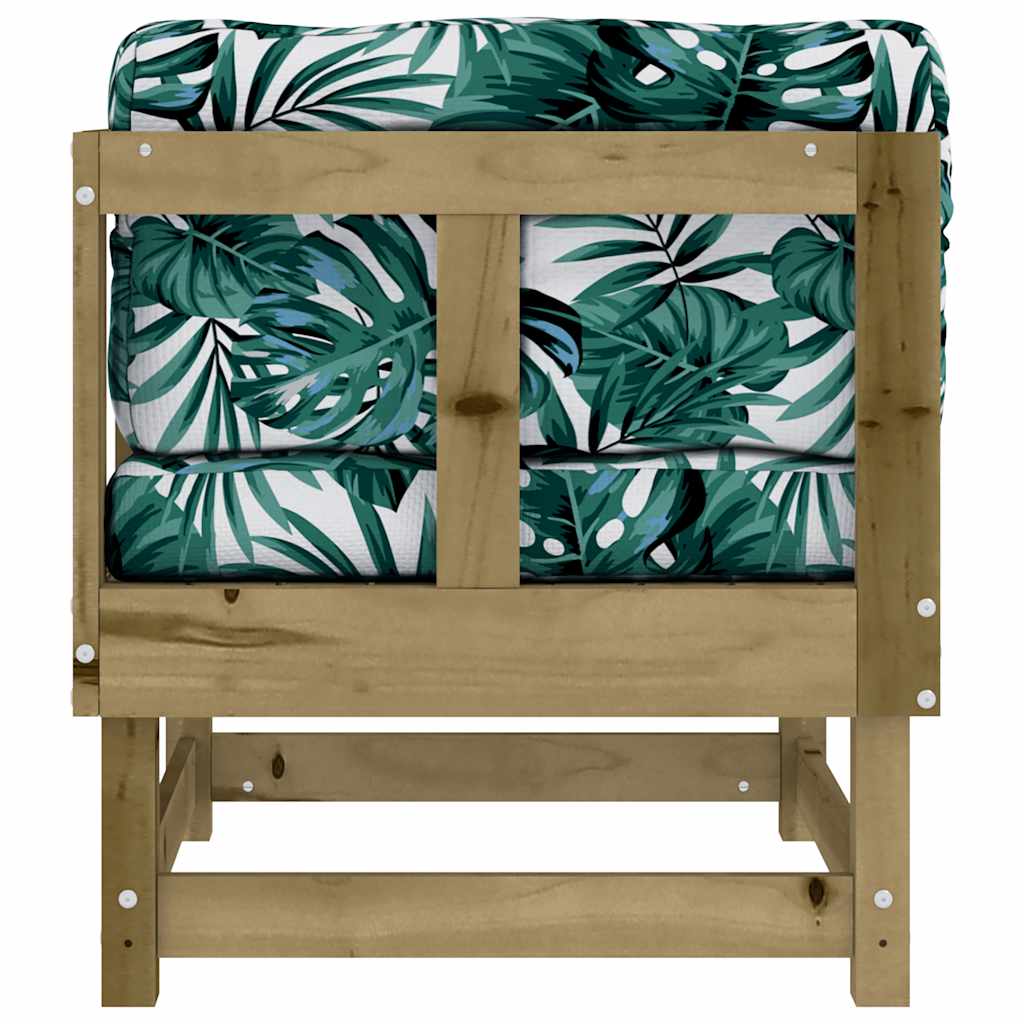 Ecksofas mit Kissen 2 Stk. Kiefernholz Imprägniert