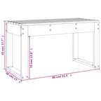 Gartenbank 80x38x45 cm Massivholz Kiefer