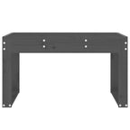 Gartenbank Grau 80x38x45 cm Massivholz Kiefer