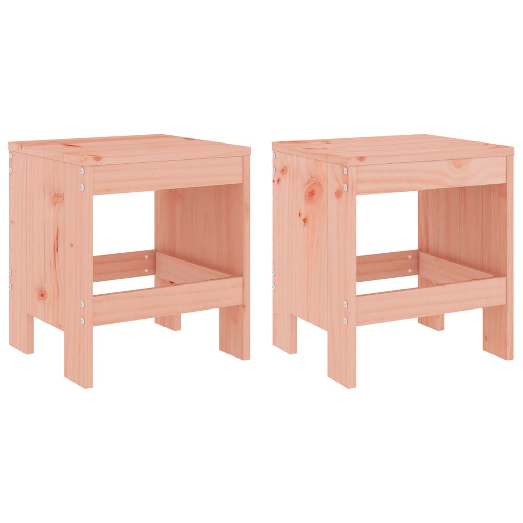 Gartenhocker 2 Stk. 40x36x45 cm Massivholz Douglasie