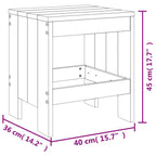 Gartenhocker 2 Stk. 40x36x45 cm Massivholz Douglasie
