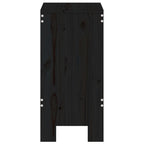 Barhocker 2 Stk. Schwarz 40x36x75 cm Massivholz Kiefer