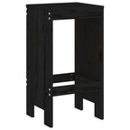 Barhocker 2 Stk. Schwarz 40x36x75 cm Massivholz Kiefer