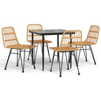 5-tlg. Garten-Essgruppe Poly Rattan