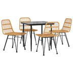 5-tlg. Garten-Essgruppe Poly Rattan