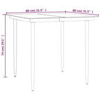 5-tlg. Garten-Essgruppe Schwarz Poly Rattan