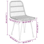 7-tlg. Garten-Essgruppe Poly Rattan