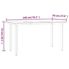 5-tlg. Garten-Essgruppe Schwarz Poly Rattan