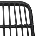 7-tlg. Garten-Essgruppe Schwarz Poly Rattan