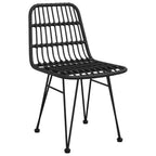 9-tlg. Garten-Essgruppe Schwarz Poly Rattan