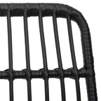 9-tlg. Garten-Essgruppe Schwarz Poly Rattan