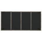 9-tlg. Garten-Essgruppe mit Kissen Grau Poly Rattan