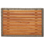 5-tlg. Garten-Essgruppe mit Kissen Grau Poly Rattan