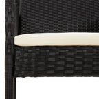 11-tlg. Garten-Essgruppe mit Kissen Schwarz Poly Rattan