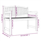 Gartenbank 114x59x87 cm Massivholz Teak